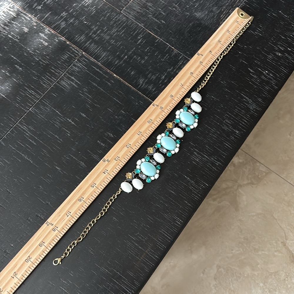 Sugarfix by Baublebar Statement Necklace Blue White Aqua - Picture 5 of 6